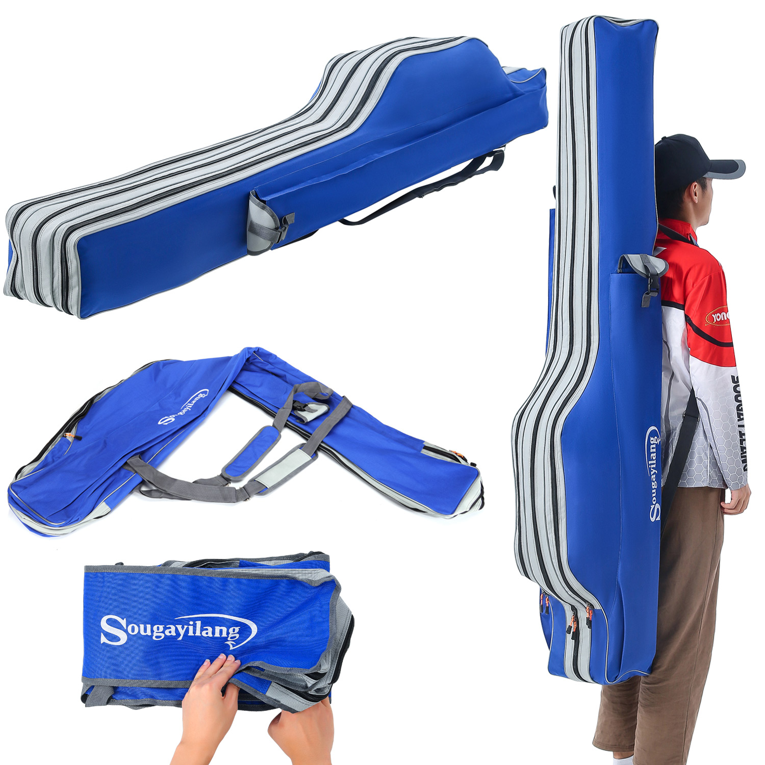 Fishing Line Box - Sougayilang Fishing Rod Bag 3 Layers
